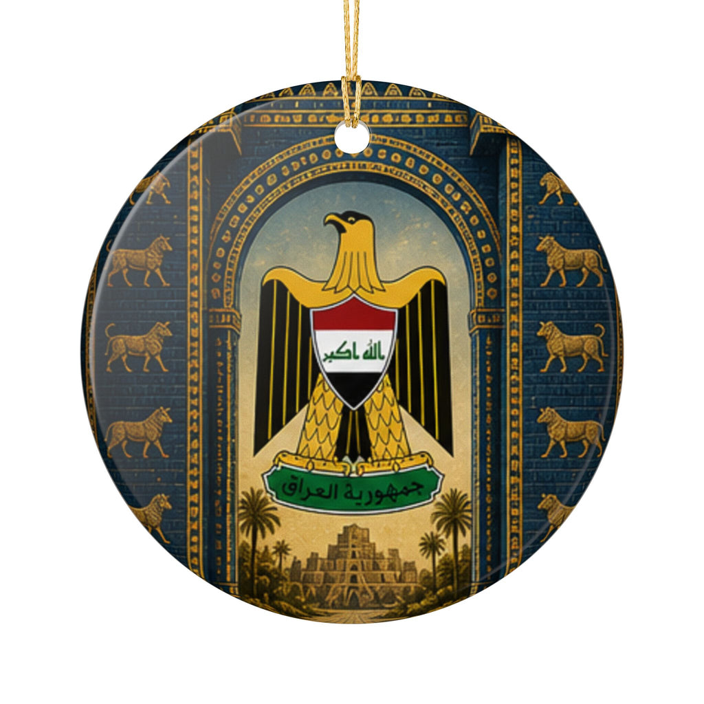 Iraq Coat of Arms Ceramic Ornament