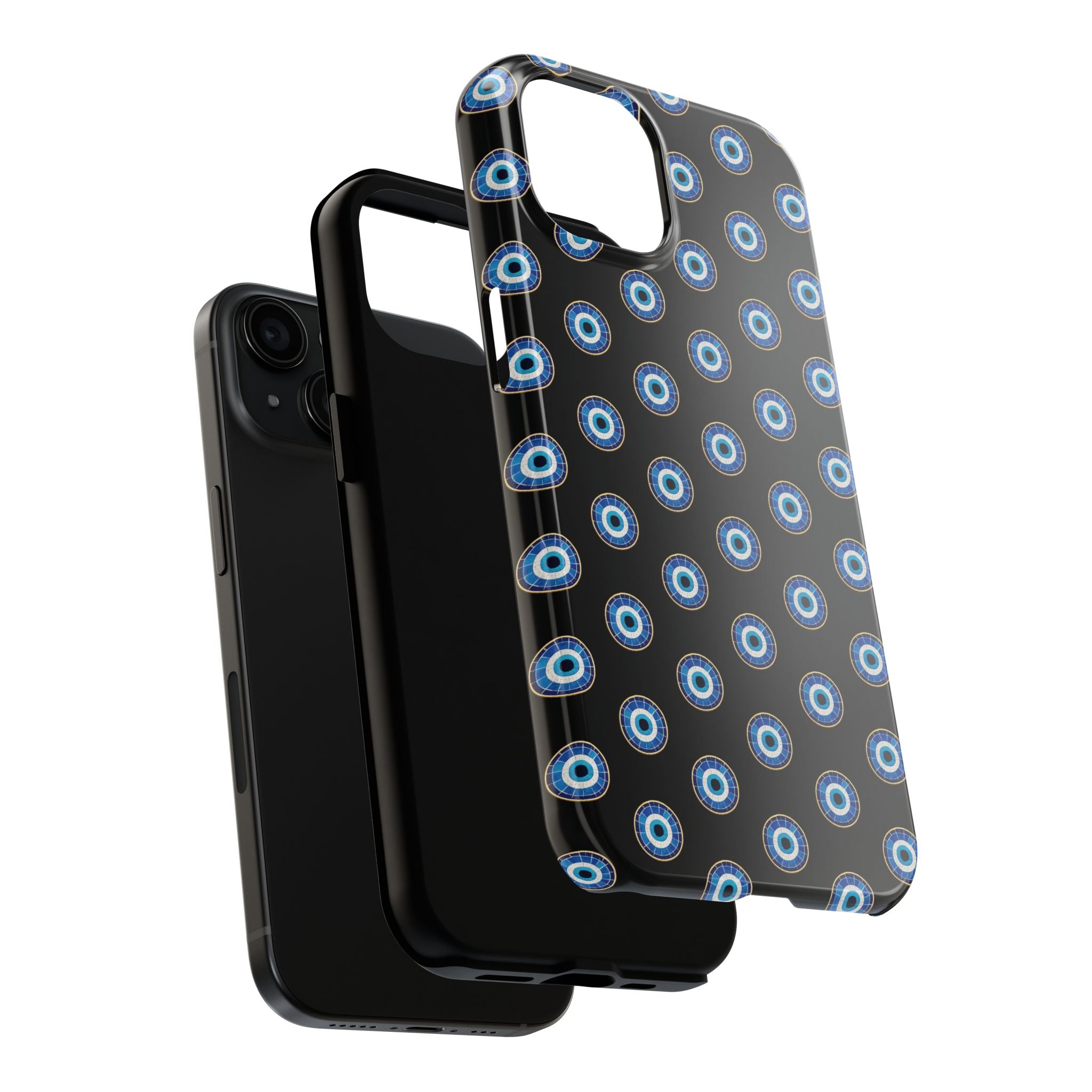 Evil Eye Pattern Tough Phone Case — Protective Blue Nazar Design