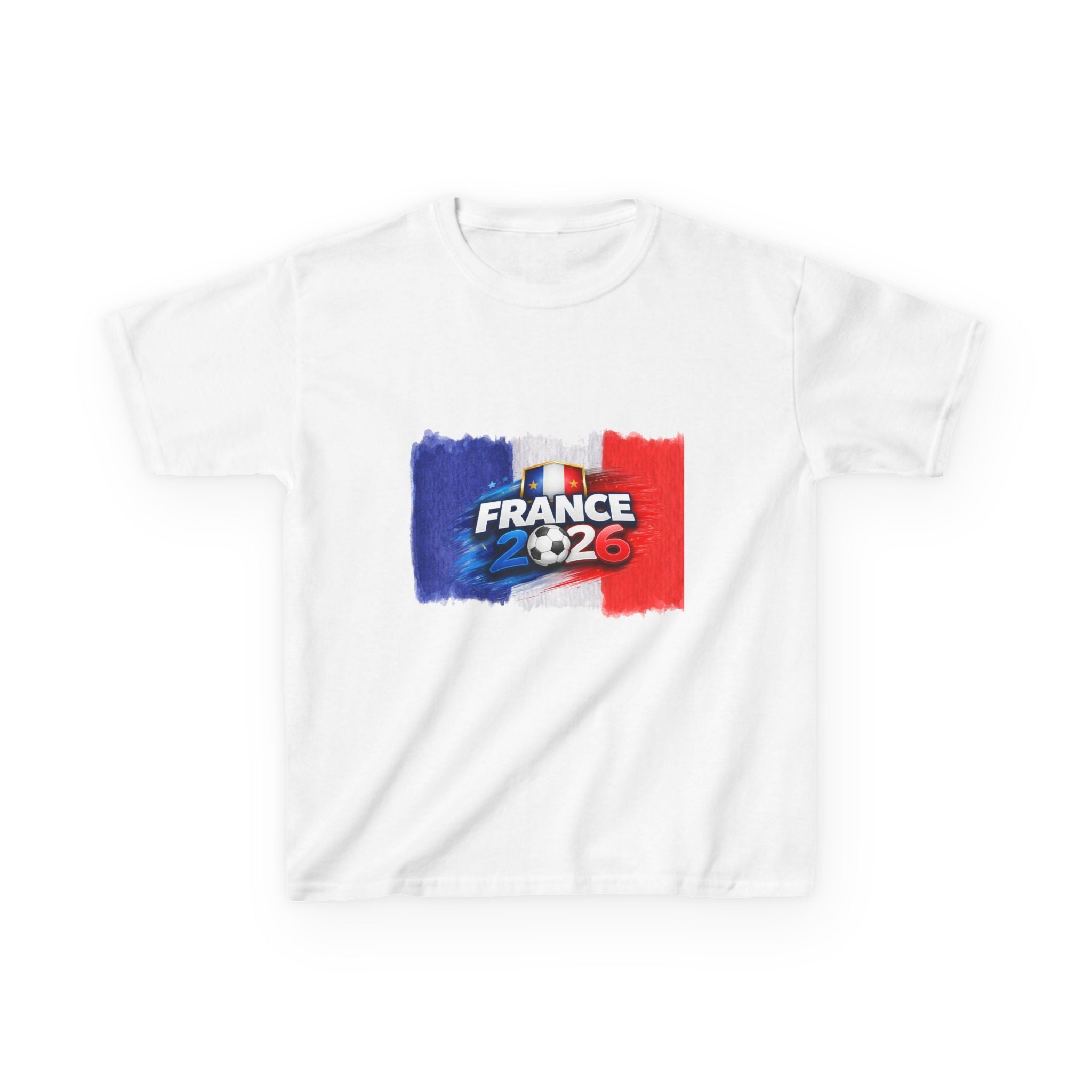 France 2026 Kids T‑Shirt — World Cup Trophy & French Flag Soccer Tee
