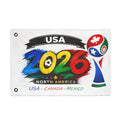2026 North America Soccer Flag — USA Canada Mexico Double-Sided