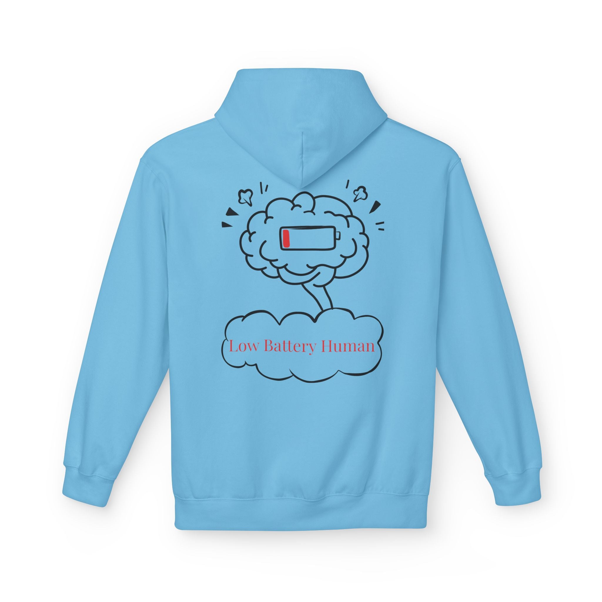 Low Battery Human Unisex Midweight Softstyle Fleece Hoodie