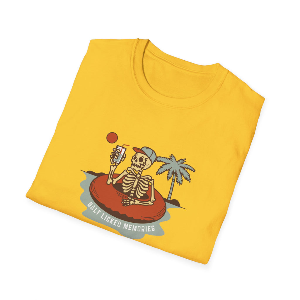 Hello Summer Skeleton T-Shirt — Retro Beach Vacation Tee