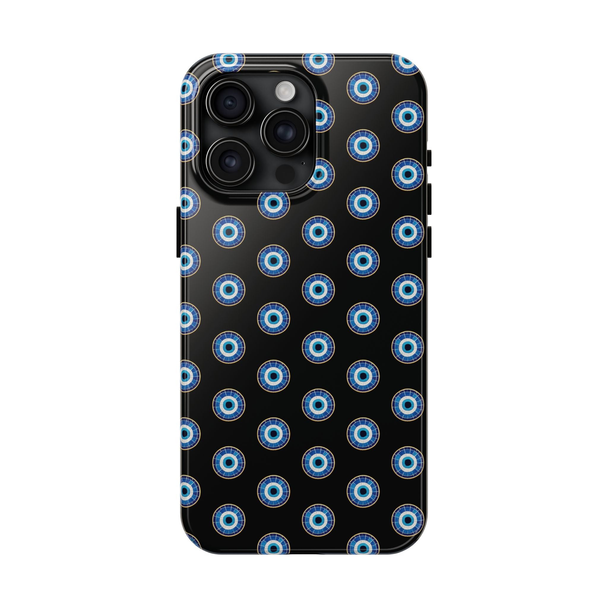 Evil Eye Pattern Tough Phone Case — Protective Blue Nazar Design