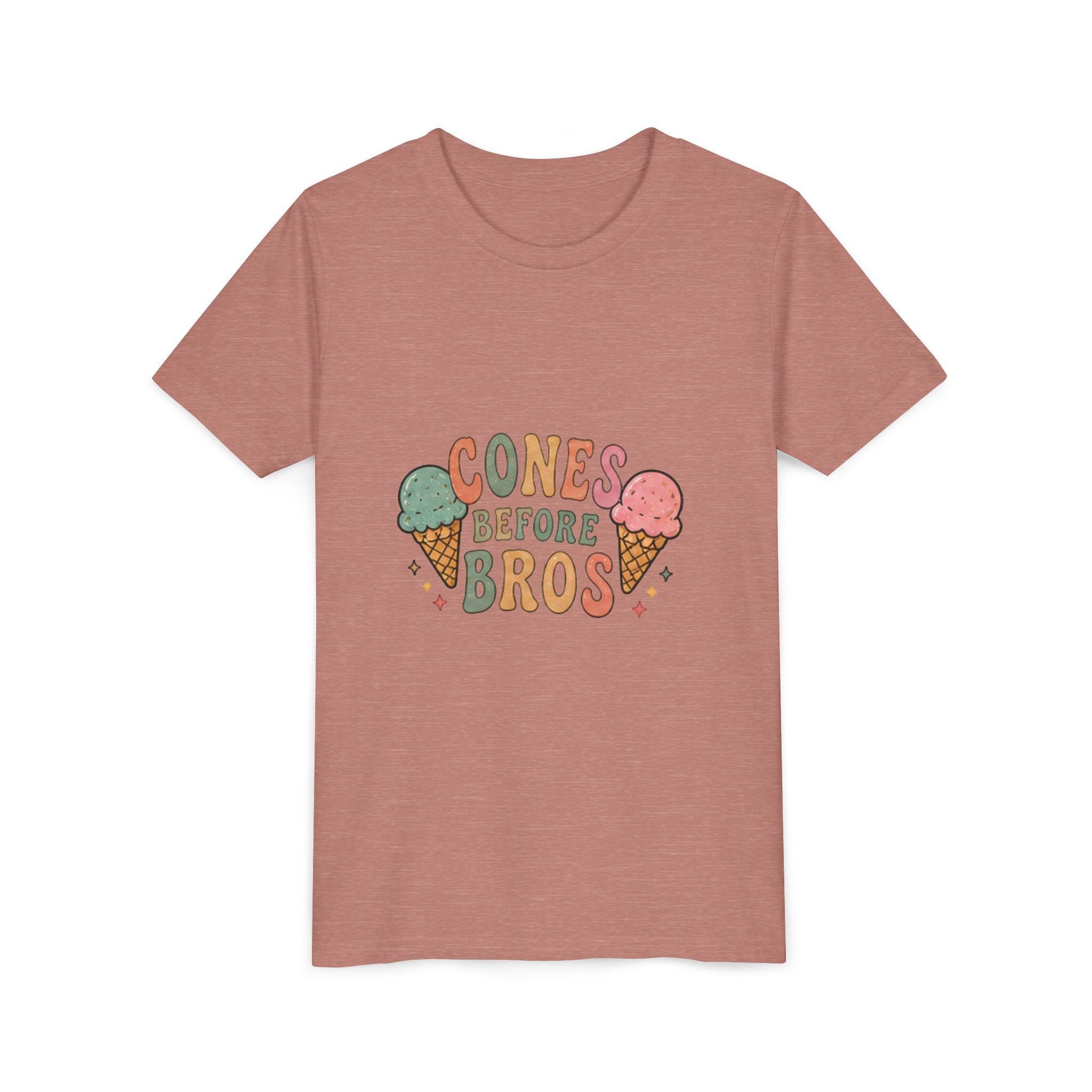 Cones Before Bros Youth Tee - Cute Ice Cream Kids T-Shirt