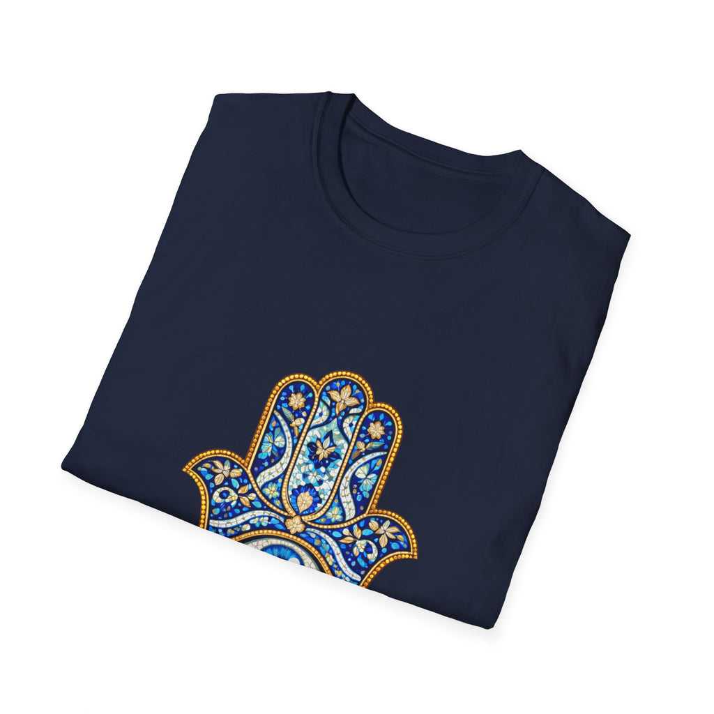 Hamsa Hand T-Shirt with Evil Eye Design - Protective Boho Graphic Tee