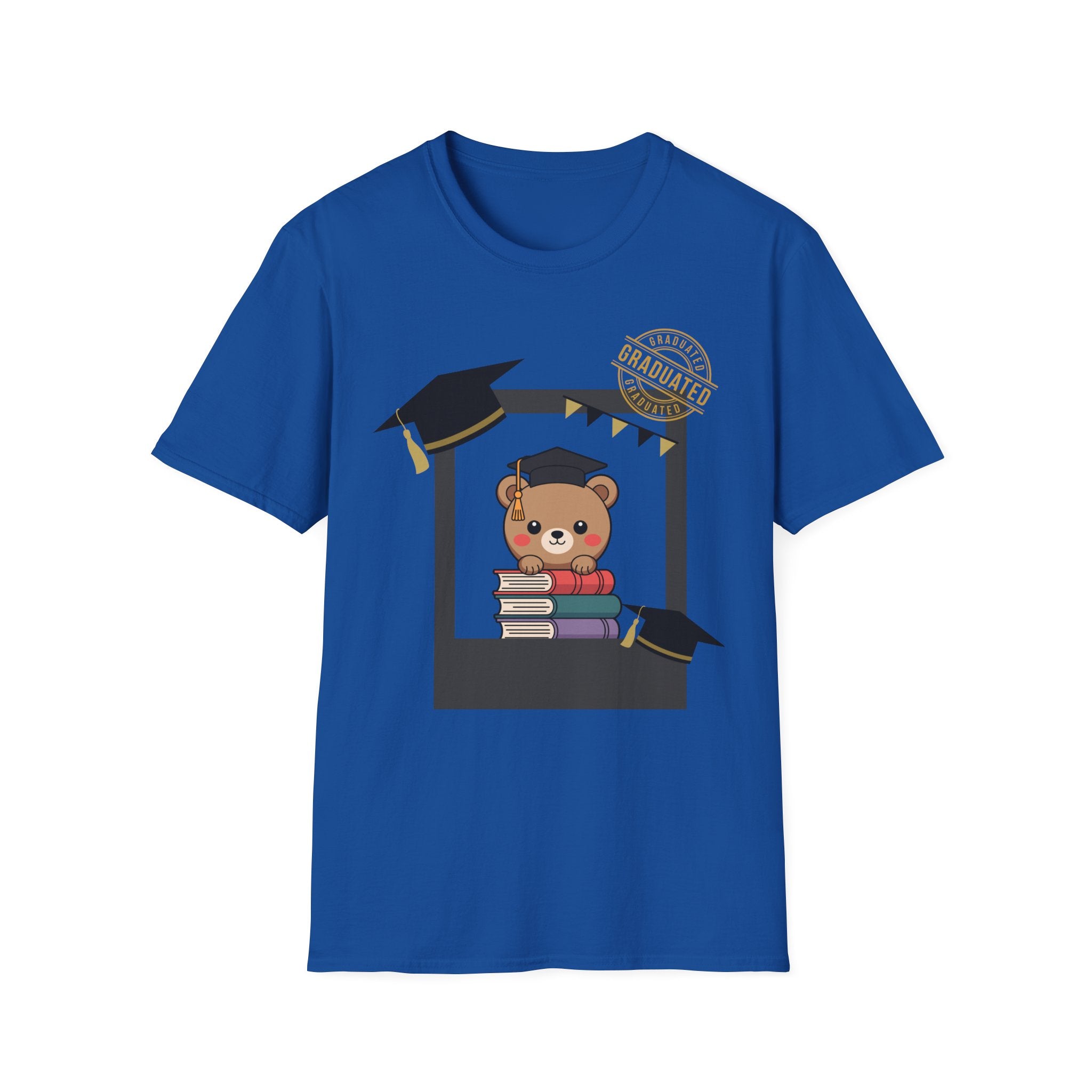 Graduation Bear T-Shirt — Cute Cap & Books Grad Tee for Kids