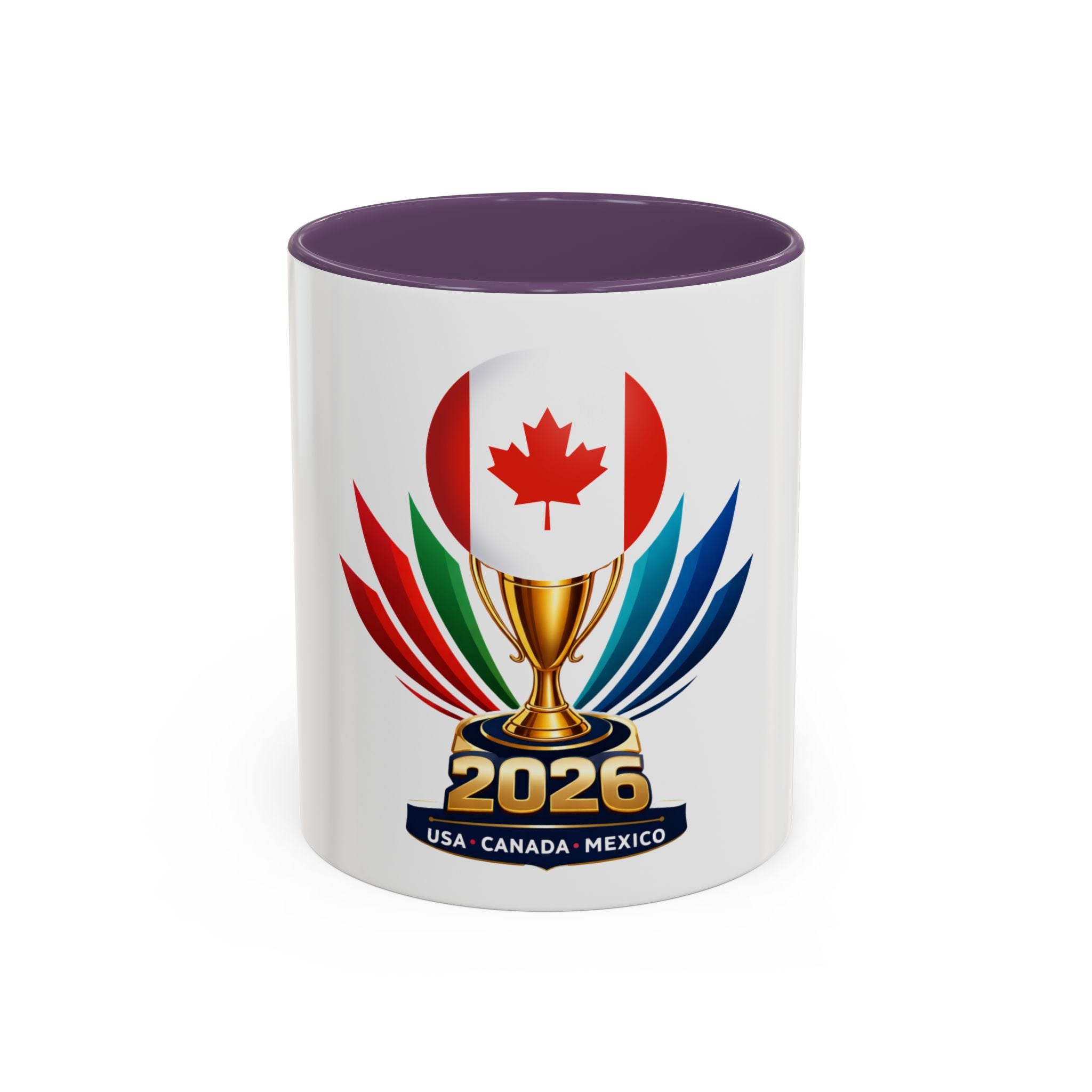 Canada 2026 Soccer Trophy Accent Coffee Mug — USA Canada Mexico Tournament Souvenir (11/15oz)