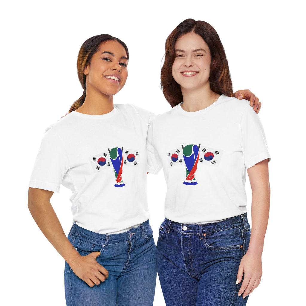 USouth Korea nisex Jersey Short Sleeve Tee