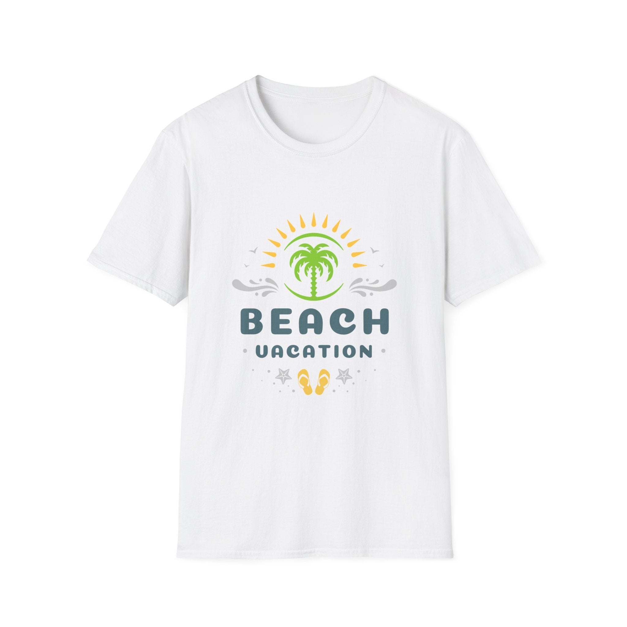 Beach Vacation T-Shirt — Palm Tree Sunset Graphic Tee