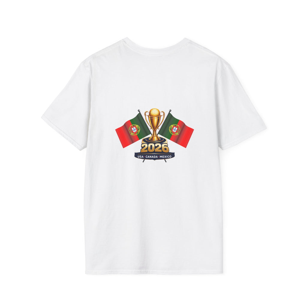 Portugal 2026 Soccer Fan T‑Shirt — National Flag & Trophy Design