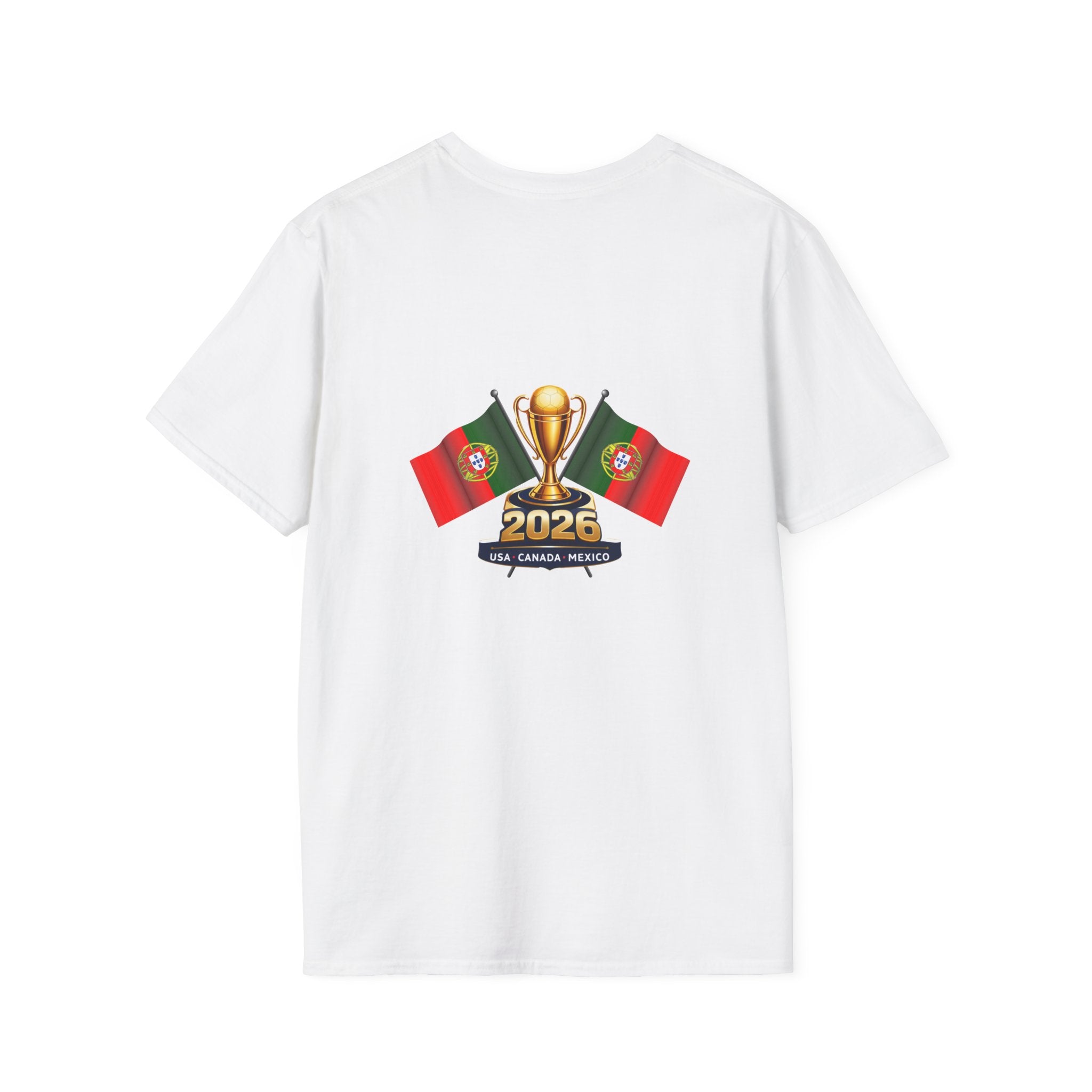 Portugal 2026 Soccer Fan T‑Shirt — National Flag & Trophy Design