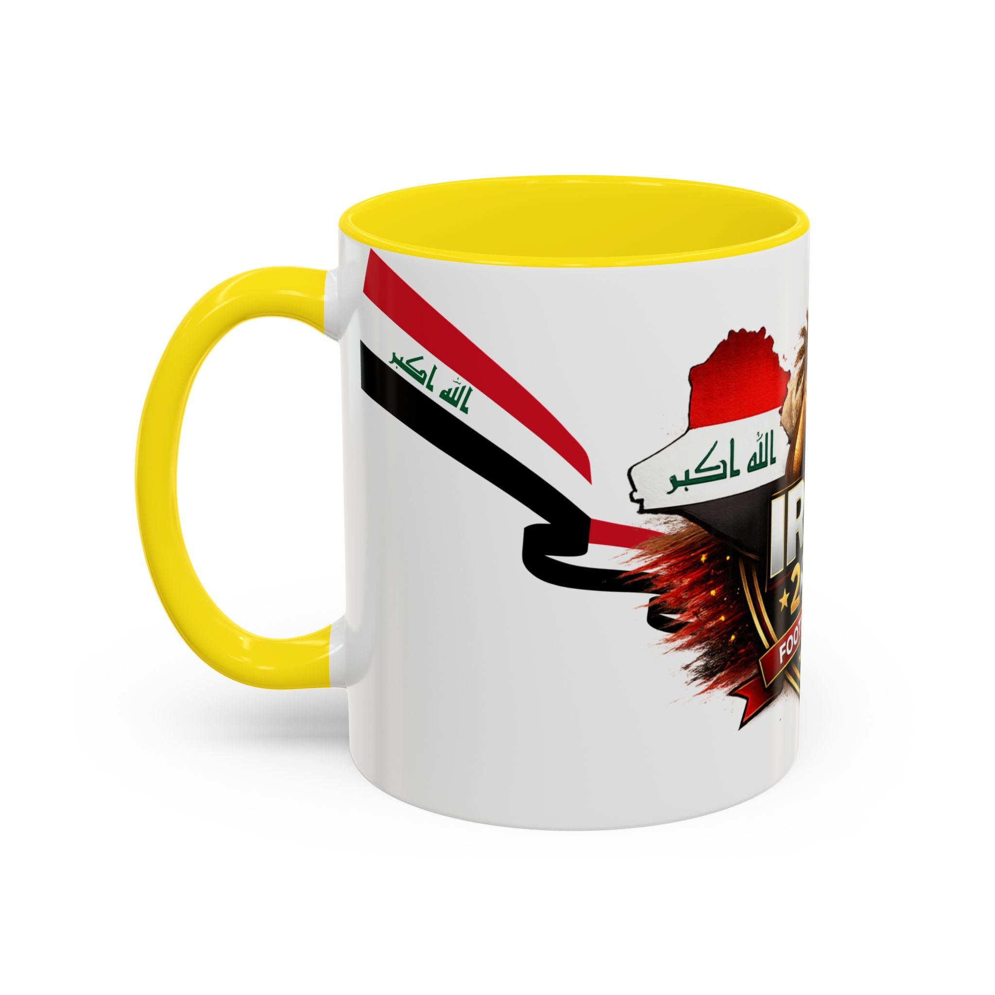 Iraq 2026 Football Cup Accent Coffee Mug – National Team Soccer Fan Gift