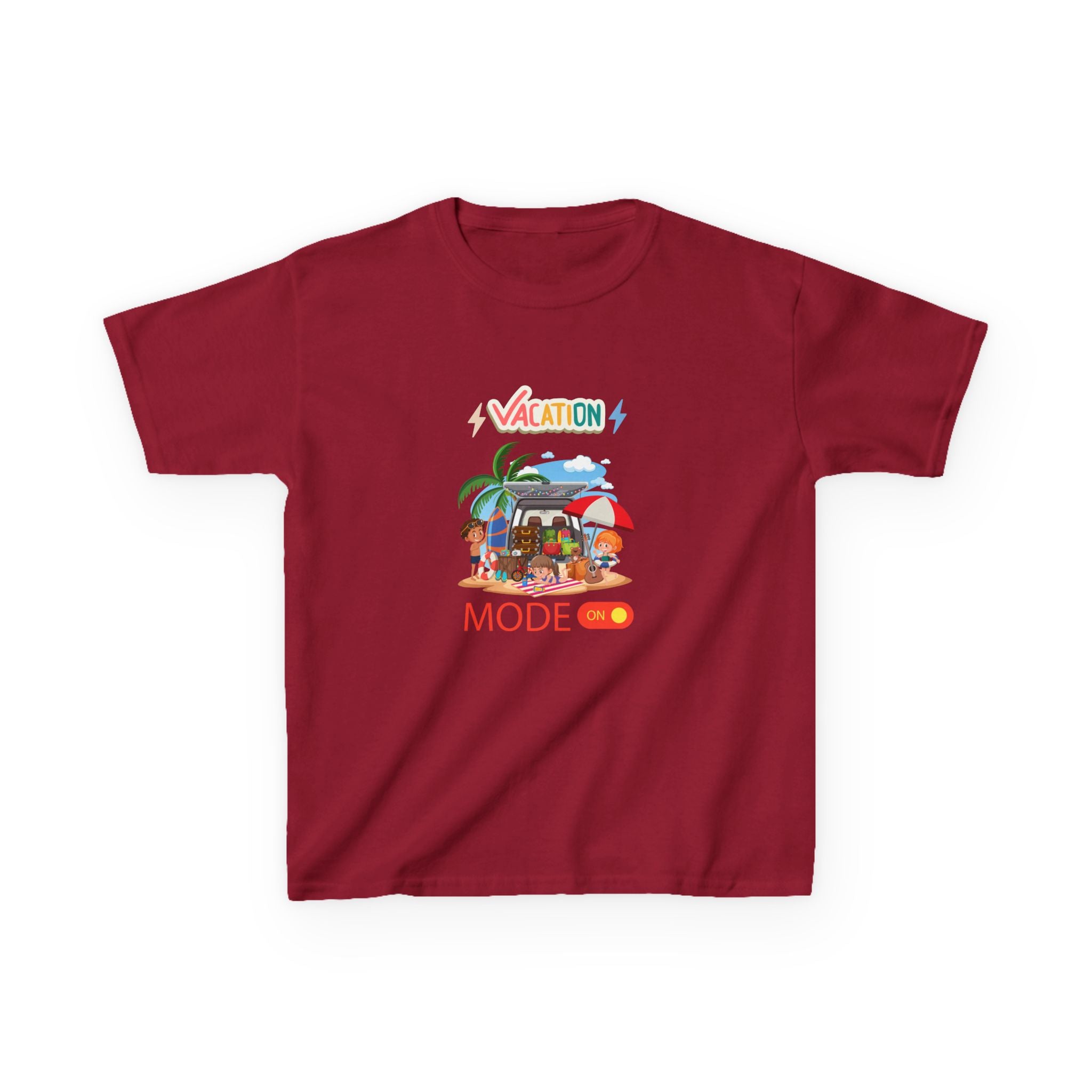 Kids Tee — "Vacation Mode" Beach Graphic Shirt
