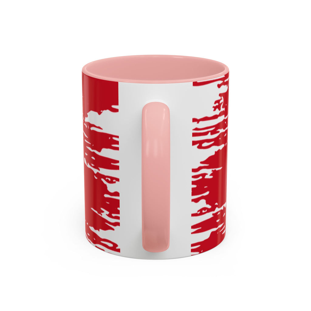 Canada Maple Leaf Accent Coffee Mug – Red Canadian Flag Design (11/15 oz)