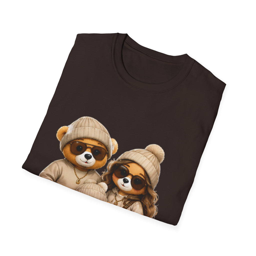 Cute Family Raccoon Trio unisex T-Shirt — Matching Cozy Outfit Graphic Tee