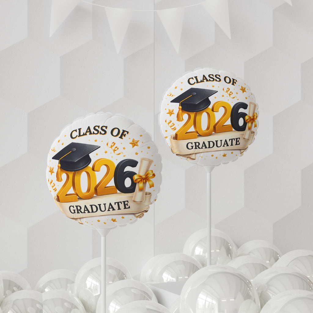 Class of 2026 Graduate Balloon — 11" Round/Heart-Shaped Graduation Balloon