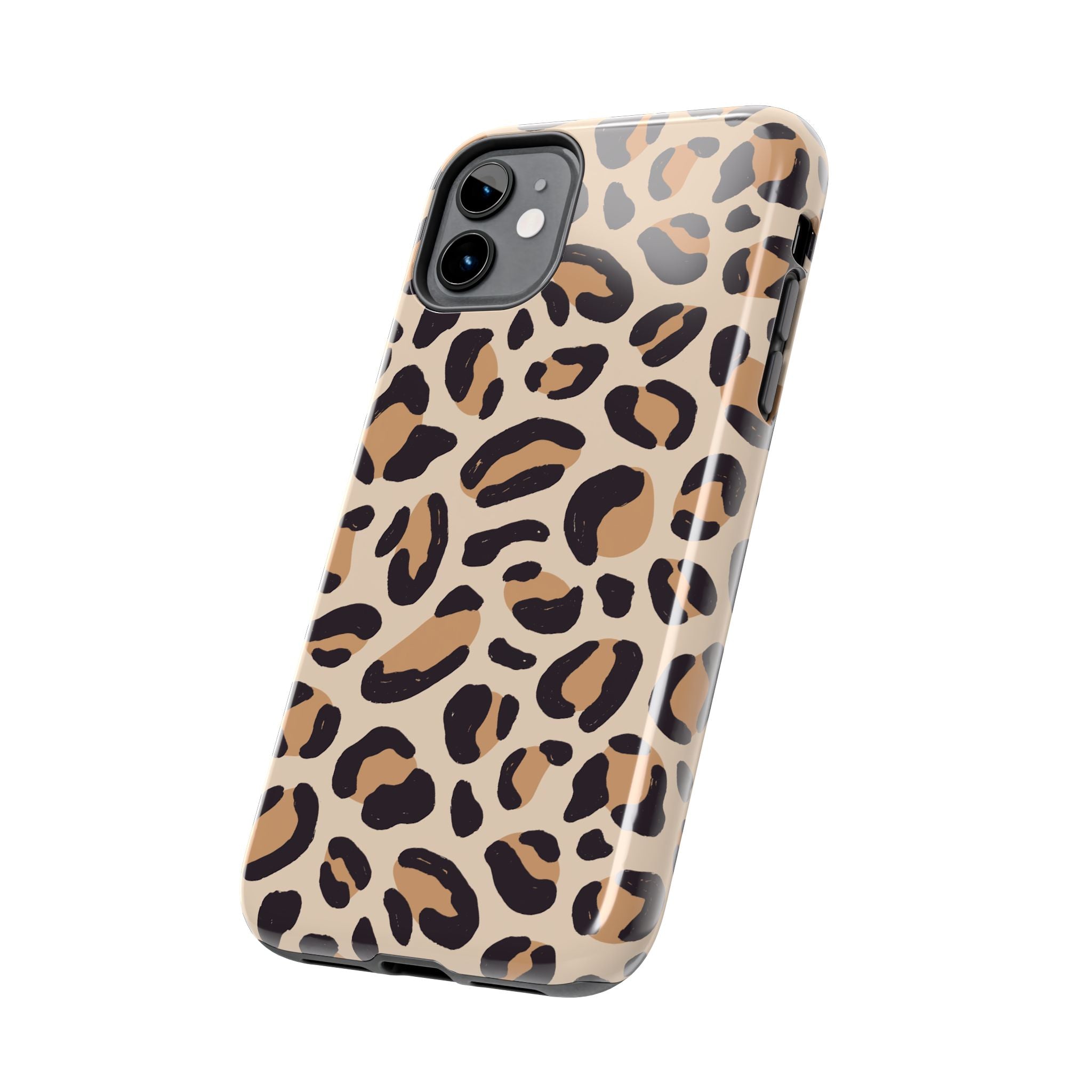 Leopard Print Tough Phone Case – Durable Glam Protective Cover