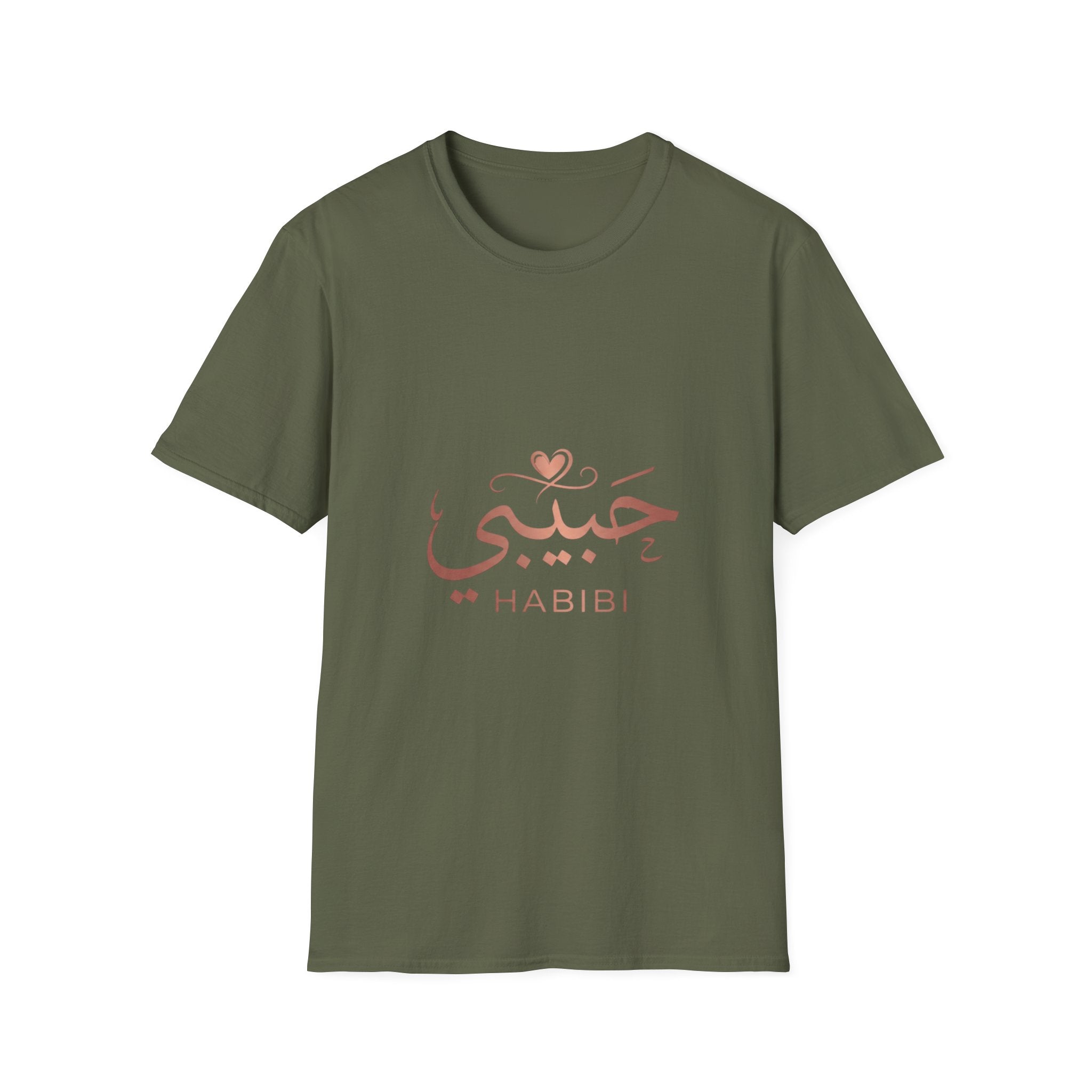 Habibi Script T-Shirt — Arabic Love Tee with Heart Accent