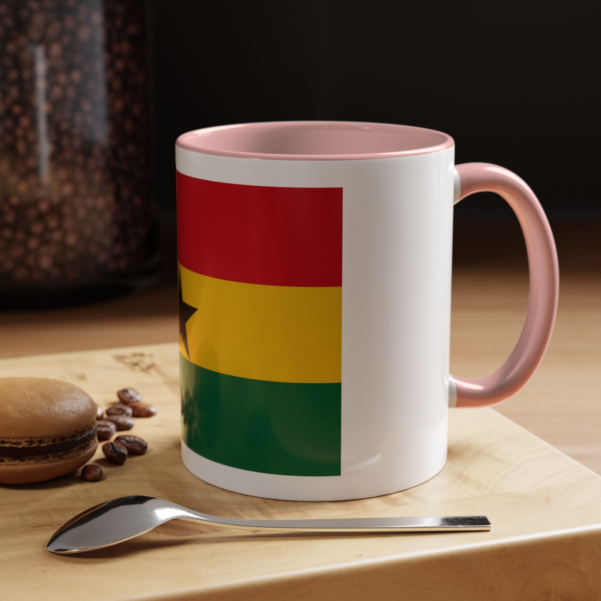 Ghana Flag Accent Coffee Mug – Black Star Red Yellow Green 11/15oz