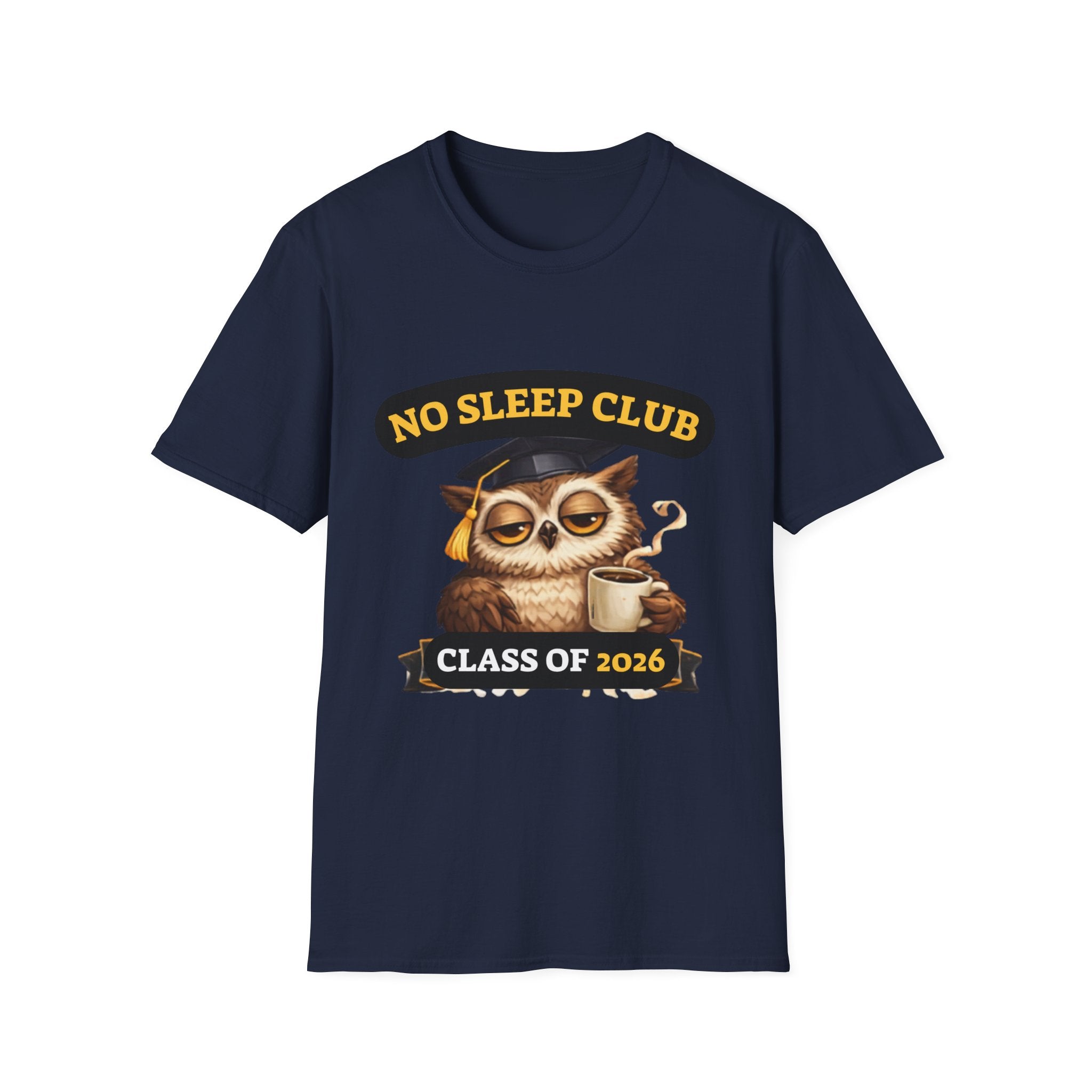 No Sleep Club Class of 2026 T-Shirt — Graduation Owl Tee