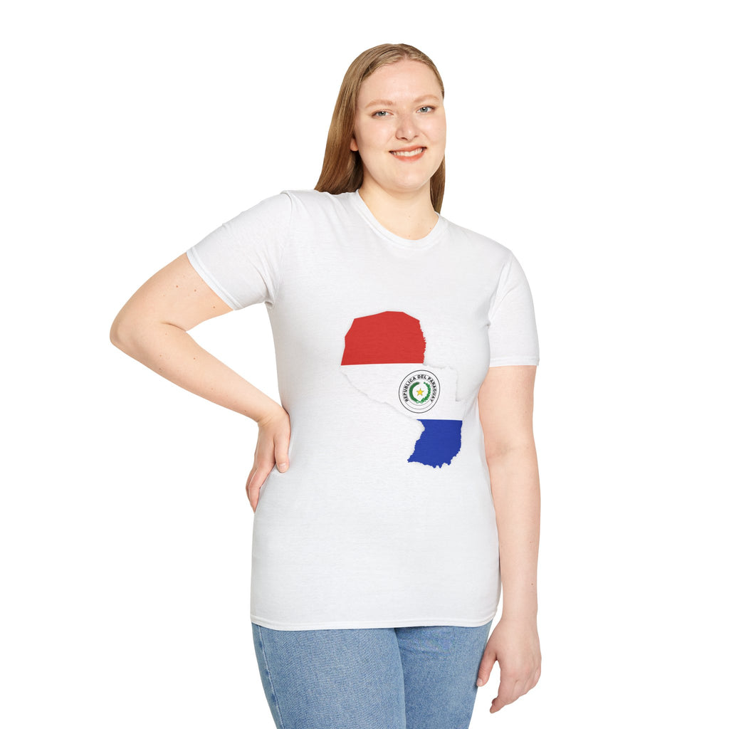 Paraguay Map & Stadium T-Shirt — Paraguayan Flag Soccer Fan Tee