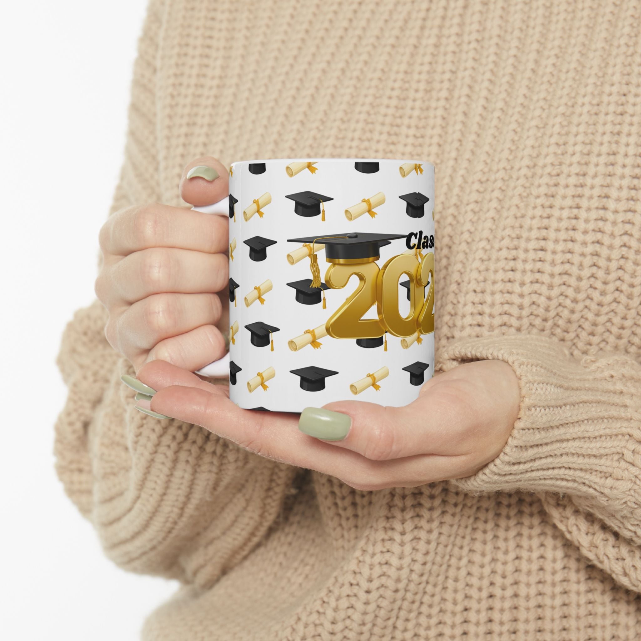 Class of 2026 Graduation Mug – Gold Balloon Year Coffee Cup (11oz/15oz)