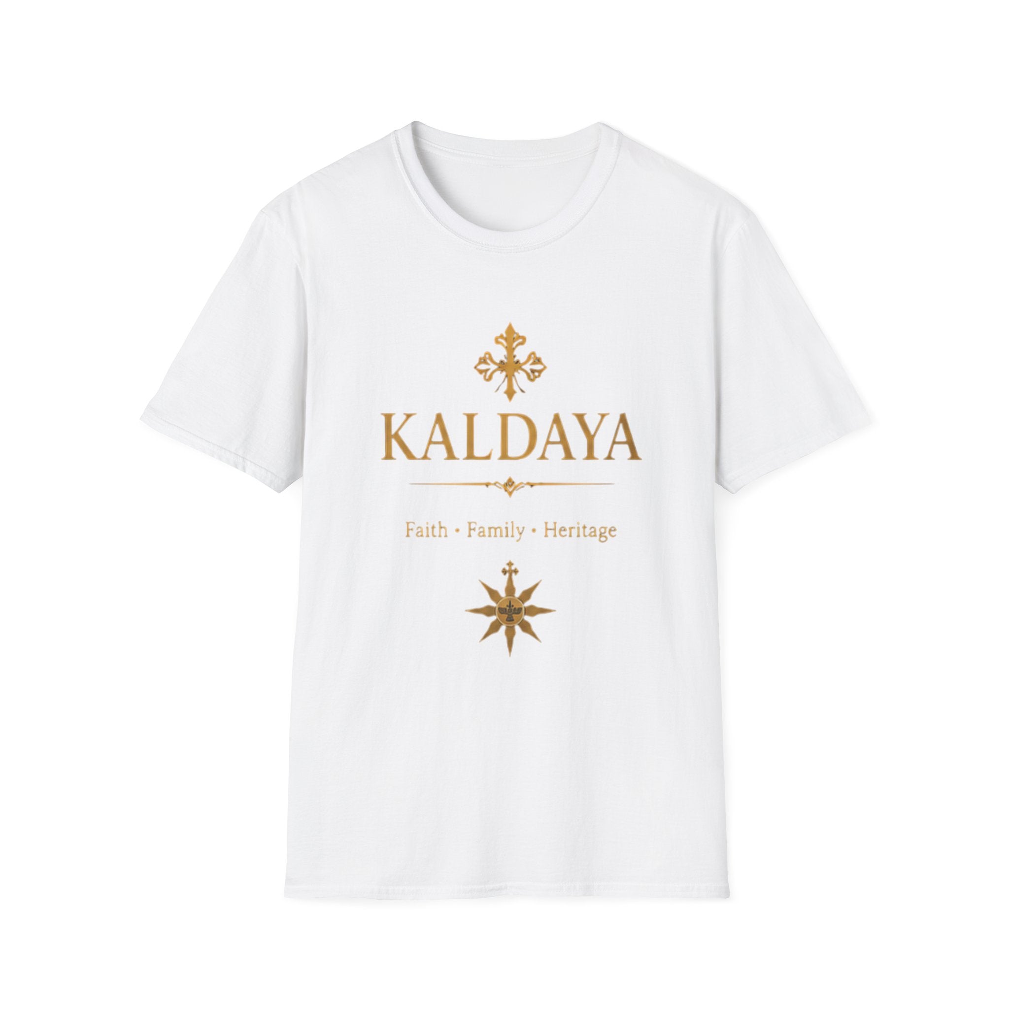 KALDAYA Gold Logo T‑Shirt — Elegant Faith & Heritage Tee