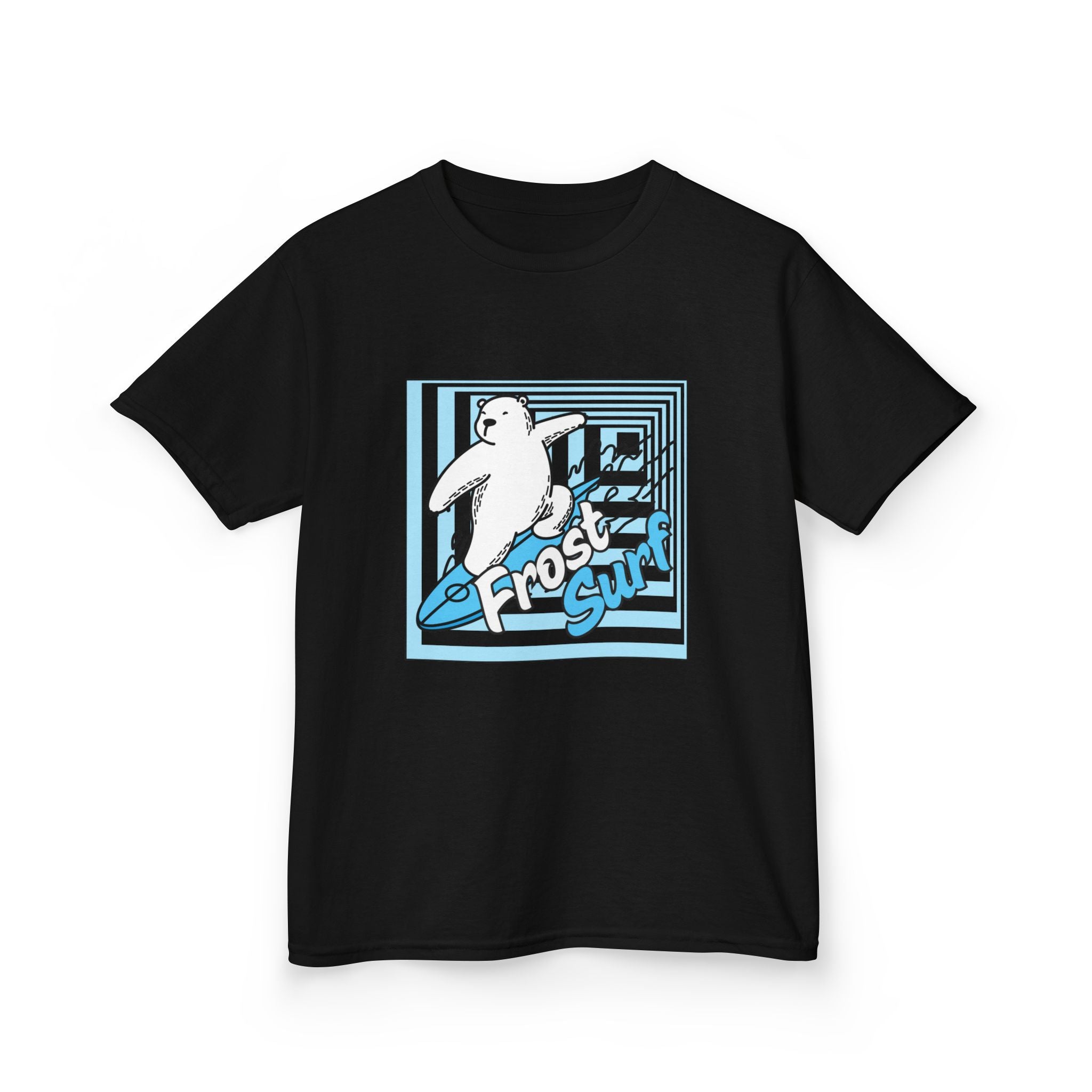 Kids Tee — 'Frost Surf' Polar Bear Surfing Graphic