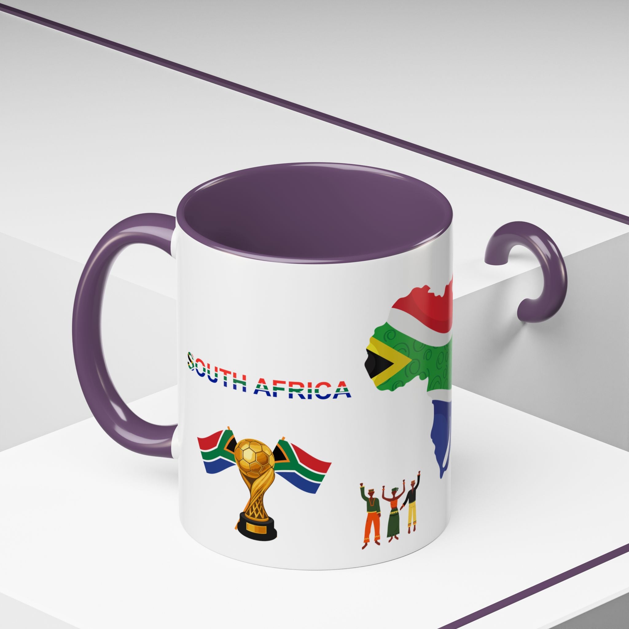South Africa Coffee Mug — Map, Flag & Trophy Design (11/15oz)