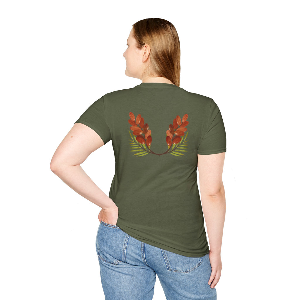 Arabic Palm & Date Leaves T-Shirt — وطن and Palm Tree Design