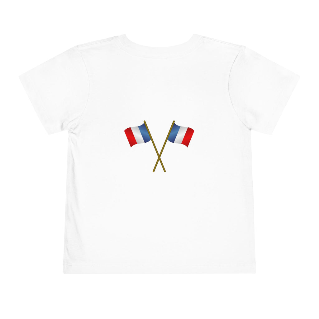 Toddler Tee — France 2026 Soccer Fan Shirt with Tricolor Flags