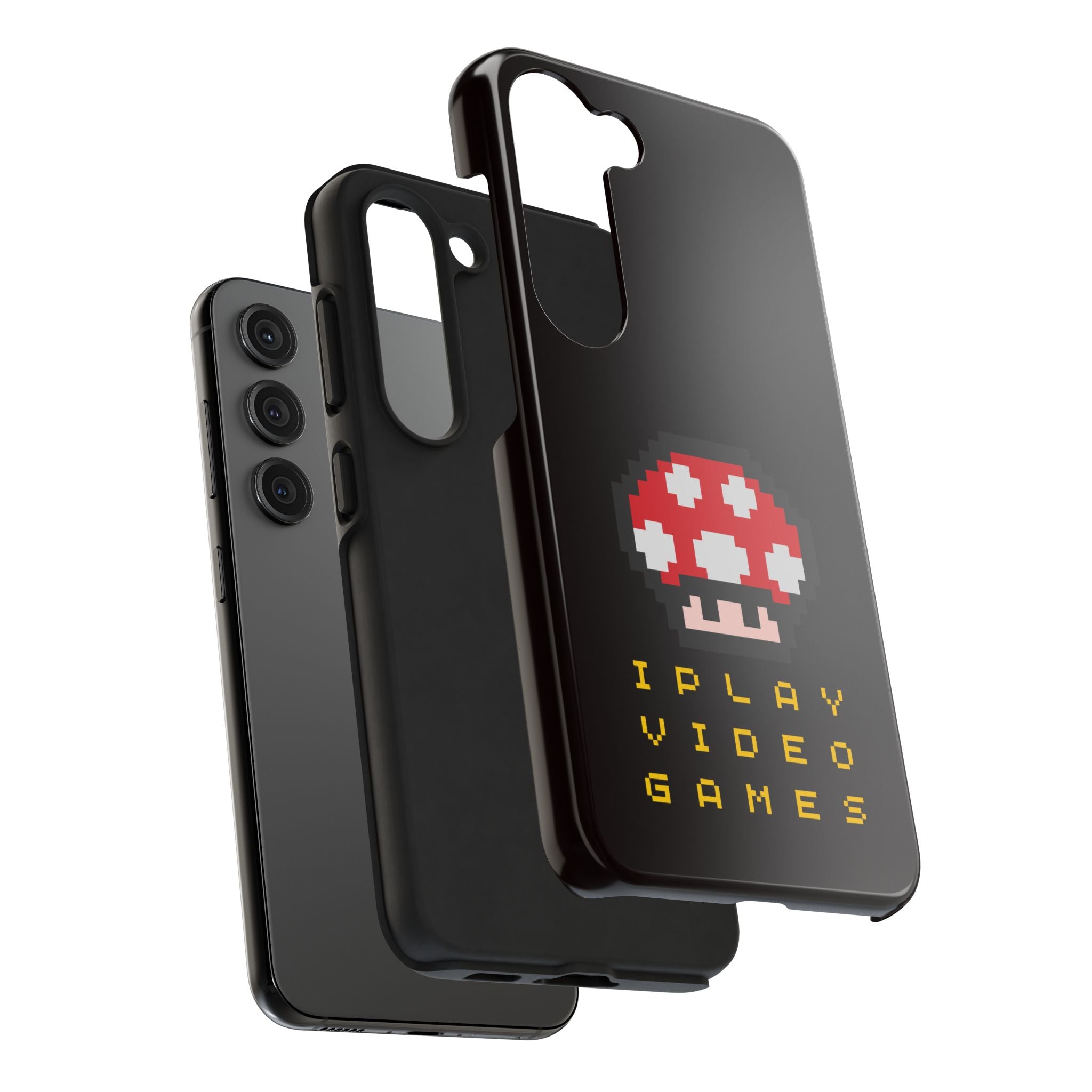 I Play Video Games Pixel Mushroom Phone Case — Tough Protective Gamer Case