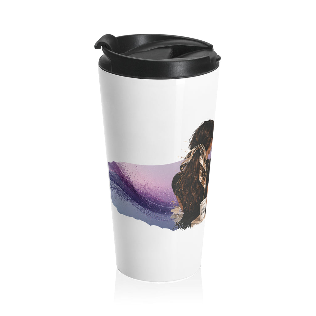 Stainless Steel Travel Mug – "Work in Silence, Let Success" Motivational Office Tumbler