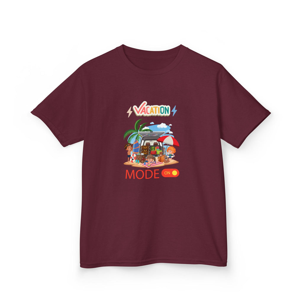 Kids Tee — "Vacation Mode" Beach Graphic Shirt