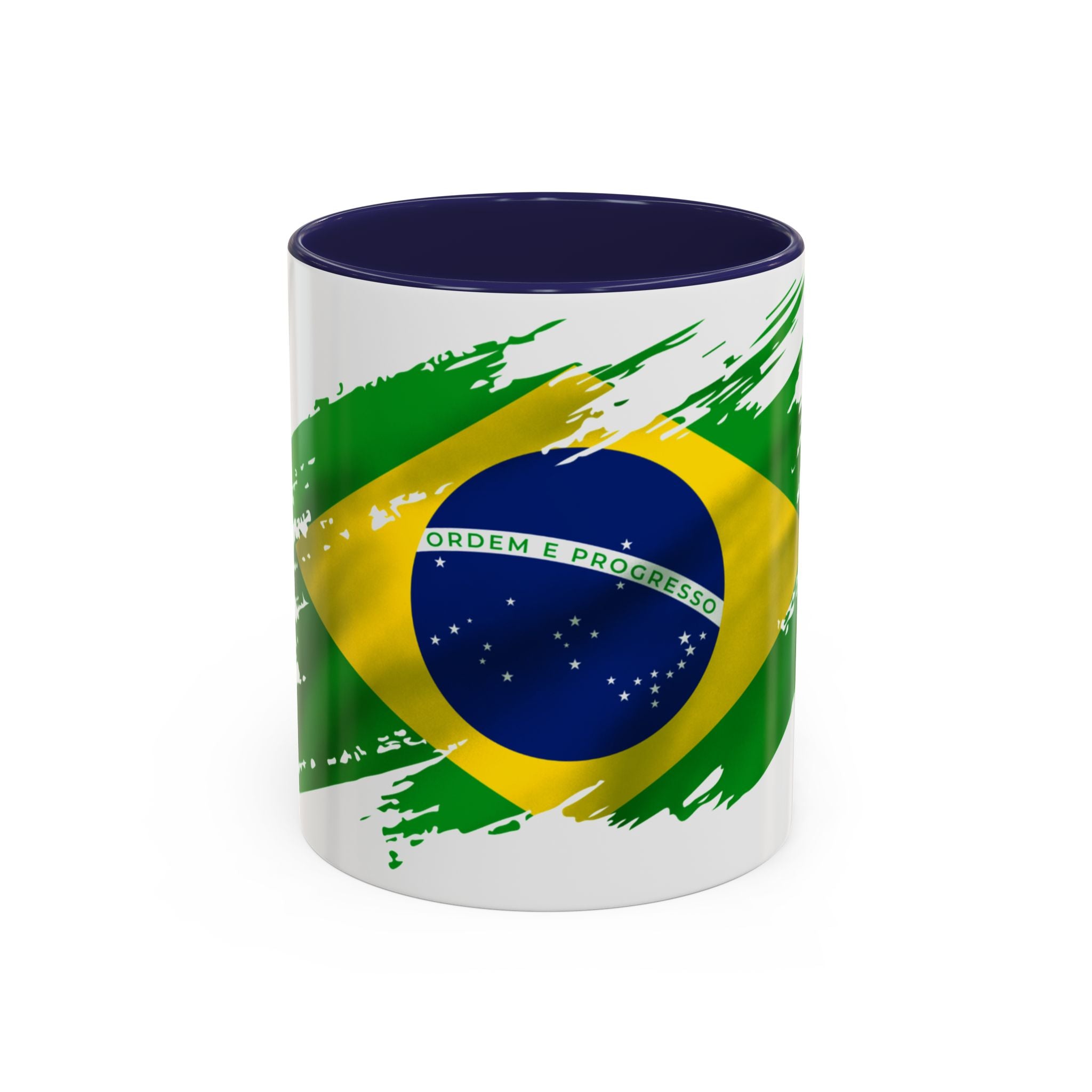 Brazil Flag Accent Coffee Mug — Brasil Pride 11/15oz