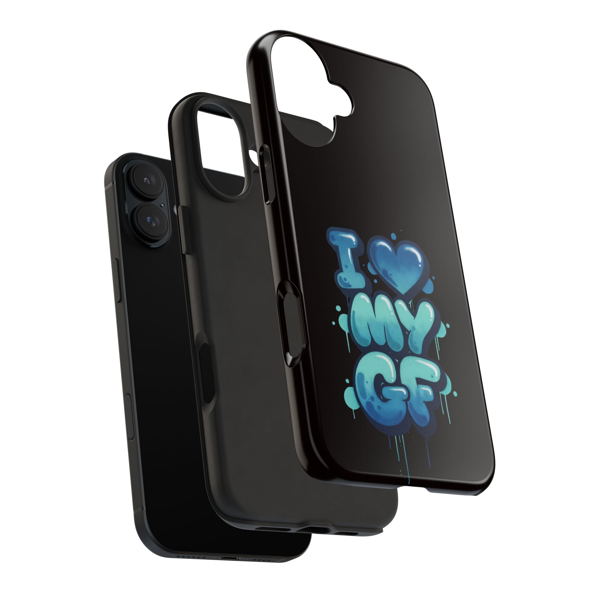 I Love My GF Phone Case — Protective Glossy "I  My GF" Design