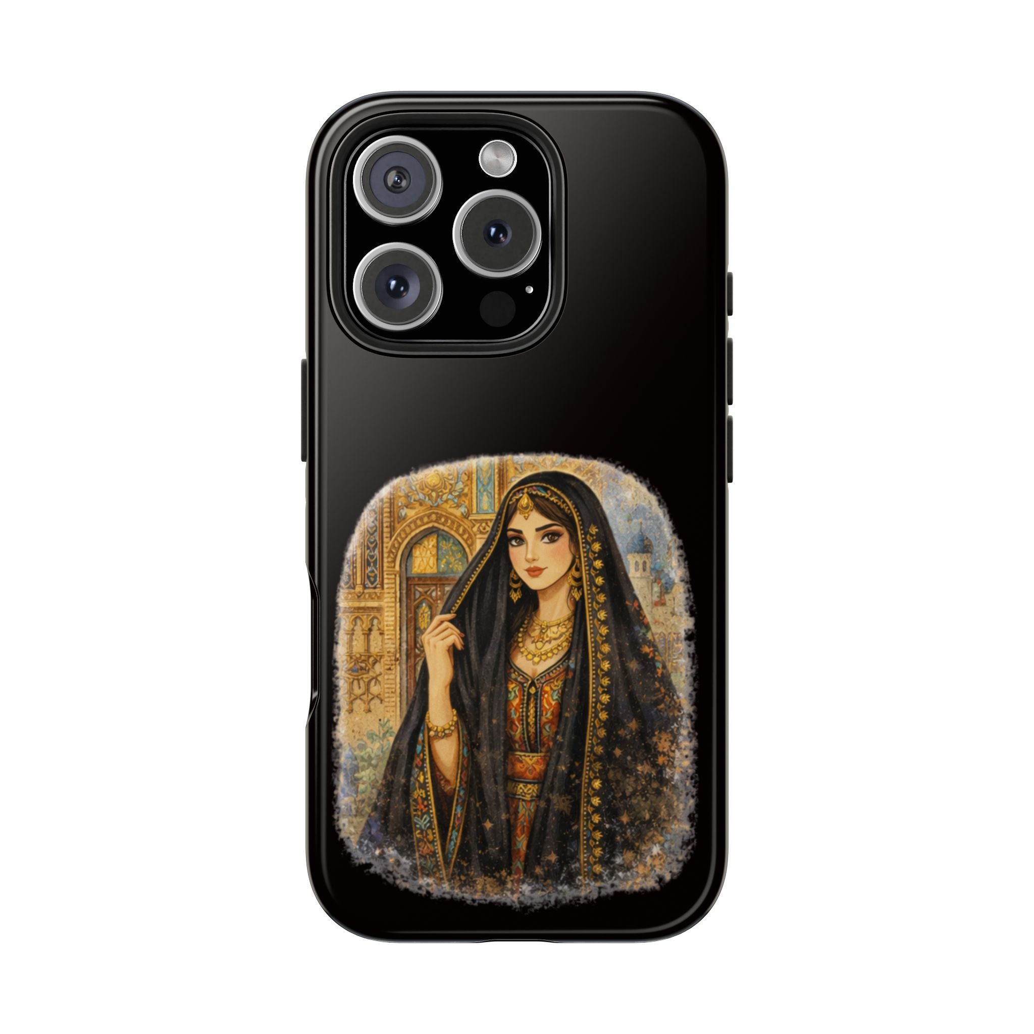 Elegant Persian Princess Tough Phone Case – Vintage Middle Eastern Art iPhone Cover
