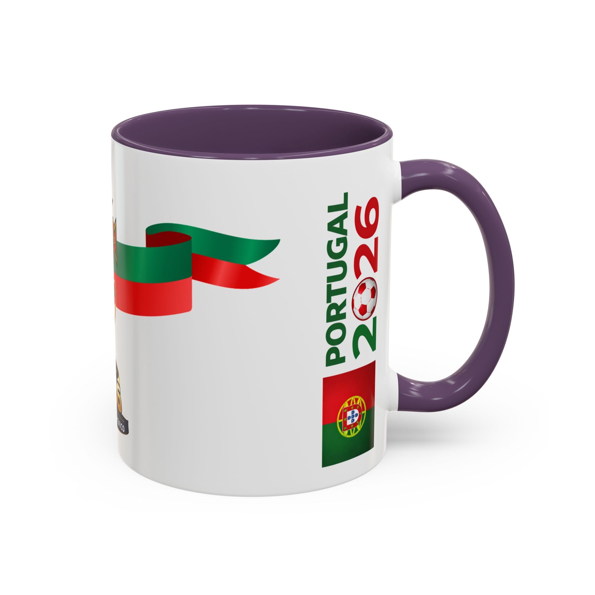 Portugal 2026 Soccer Cup Accent Coffee Mug – Portugal 2026 Trophy Design