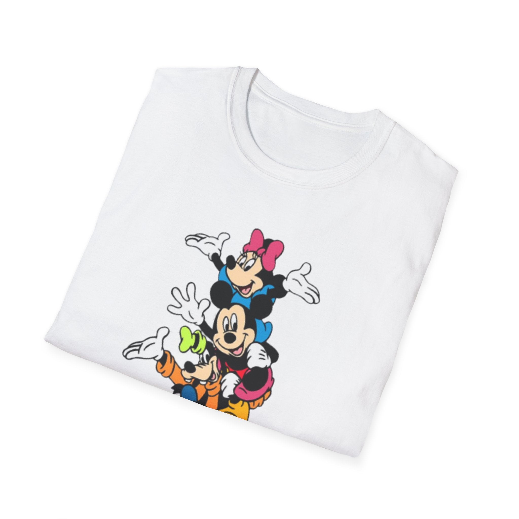 Stacked Disney Characters Unisex T-Shirt — Mickey & Friends Vertical Graphic Tee