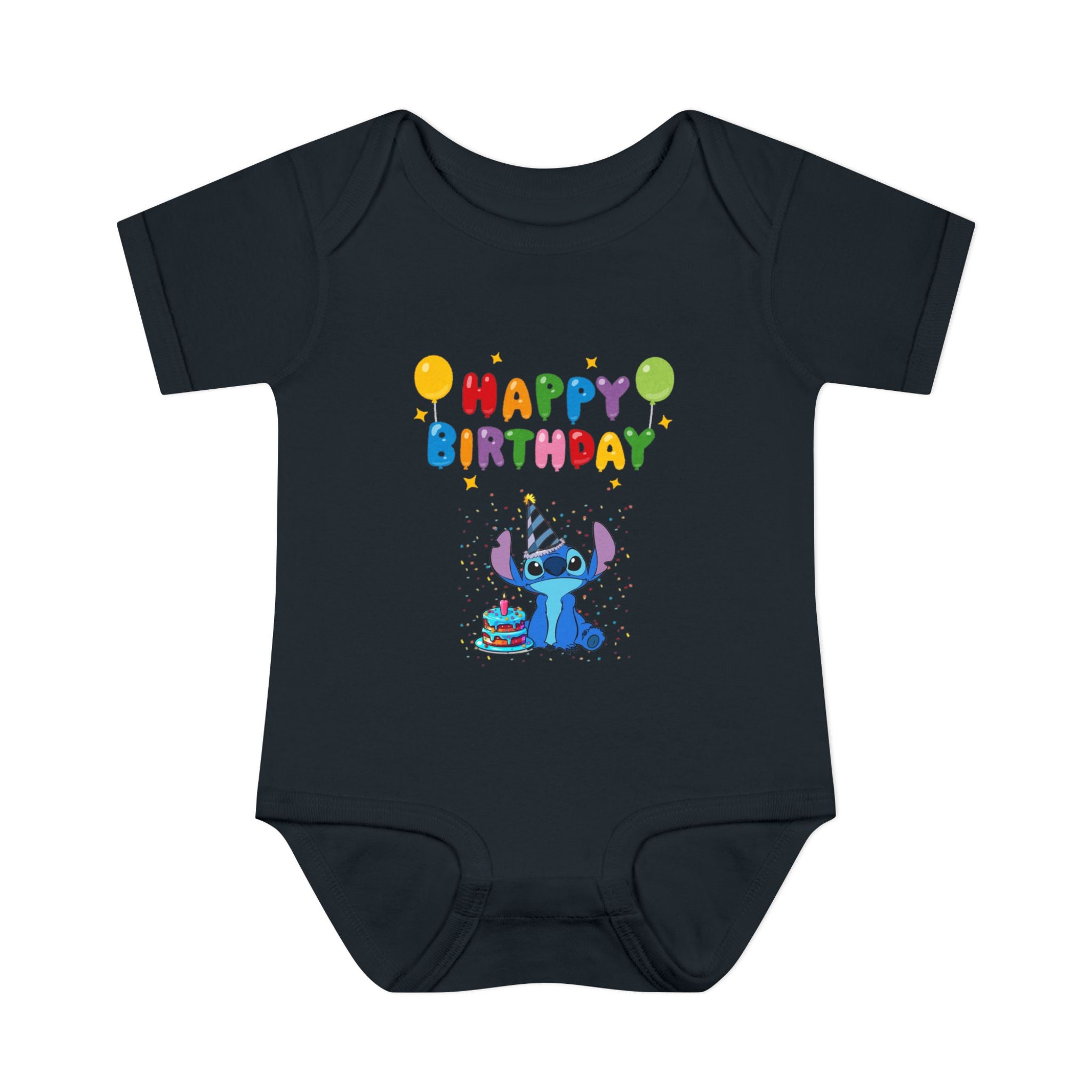 Stiche birthday Infant Baby Rib Bodysuit