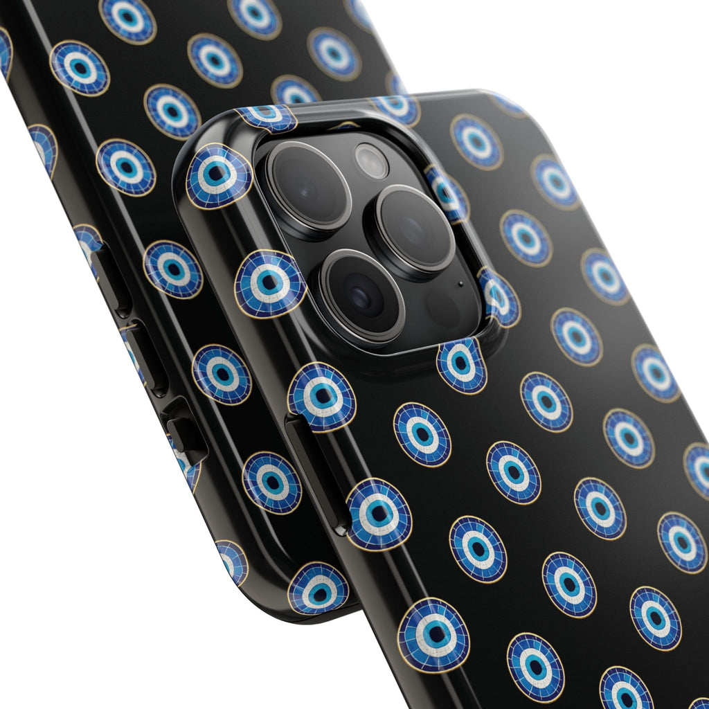 Evil Eye Pattern Tough Phone Case — Protective Blue Nazar Design