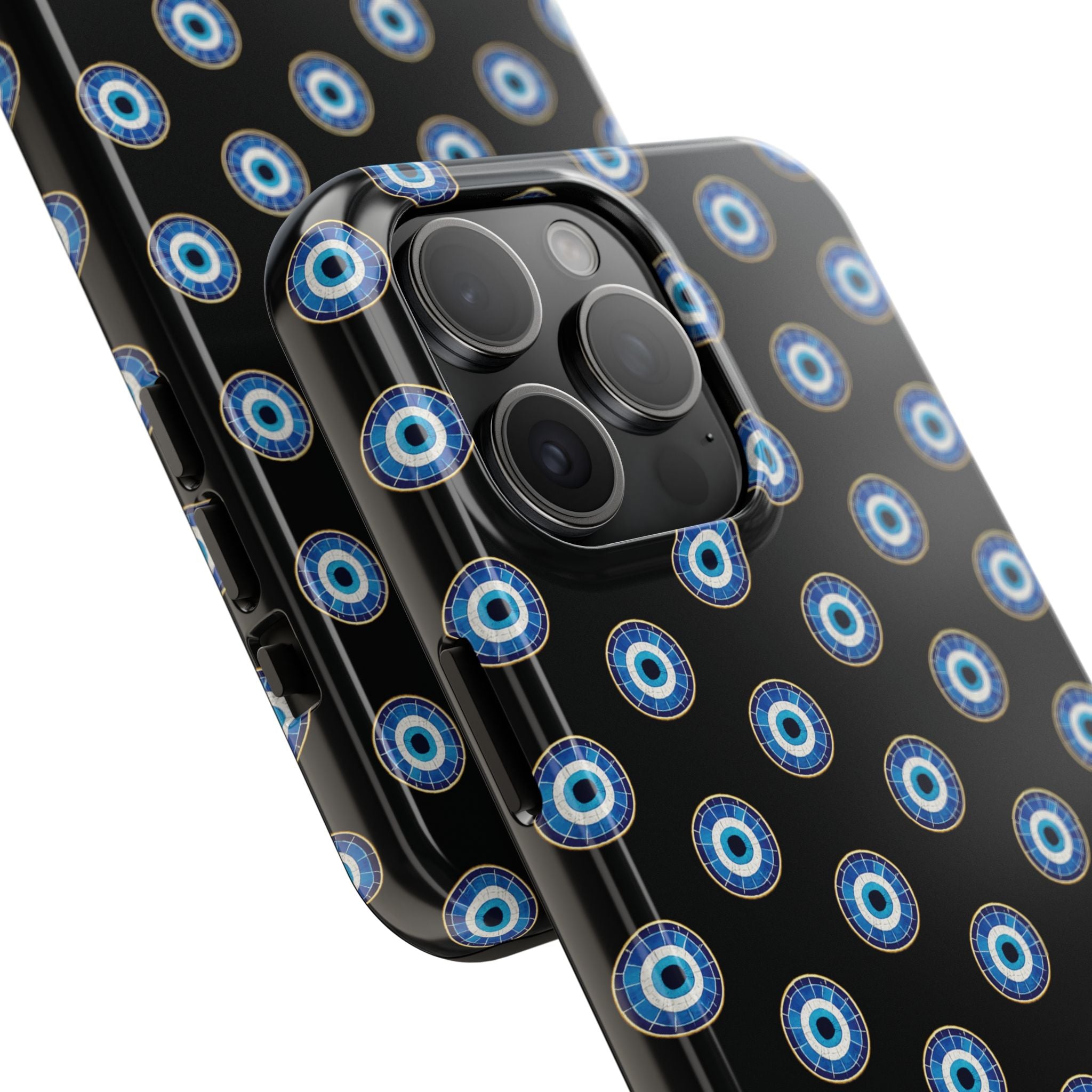 Evil Eye Pattern Tough Phone Case — Protective Blue Nazar Design