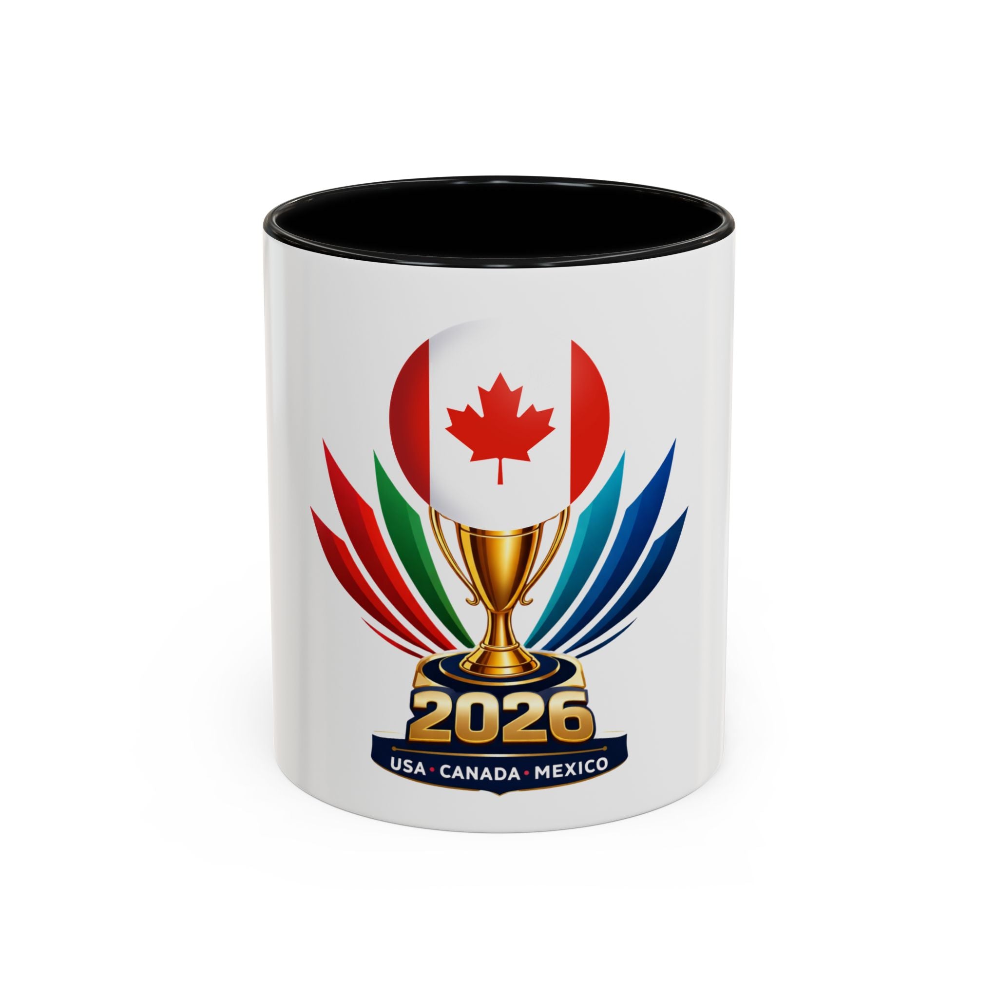 Canada 2026 Soccer Trophy Accent Coffee Mug — USA Canada Mexico Tournament Souvenir (11/15oz)