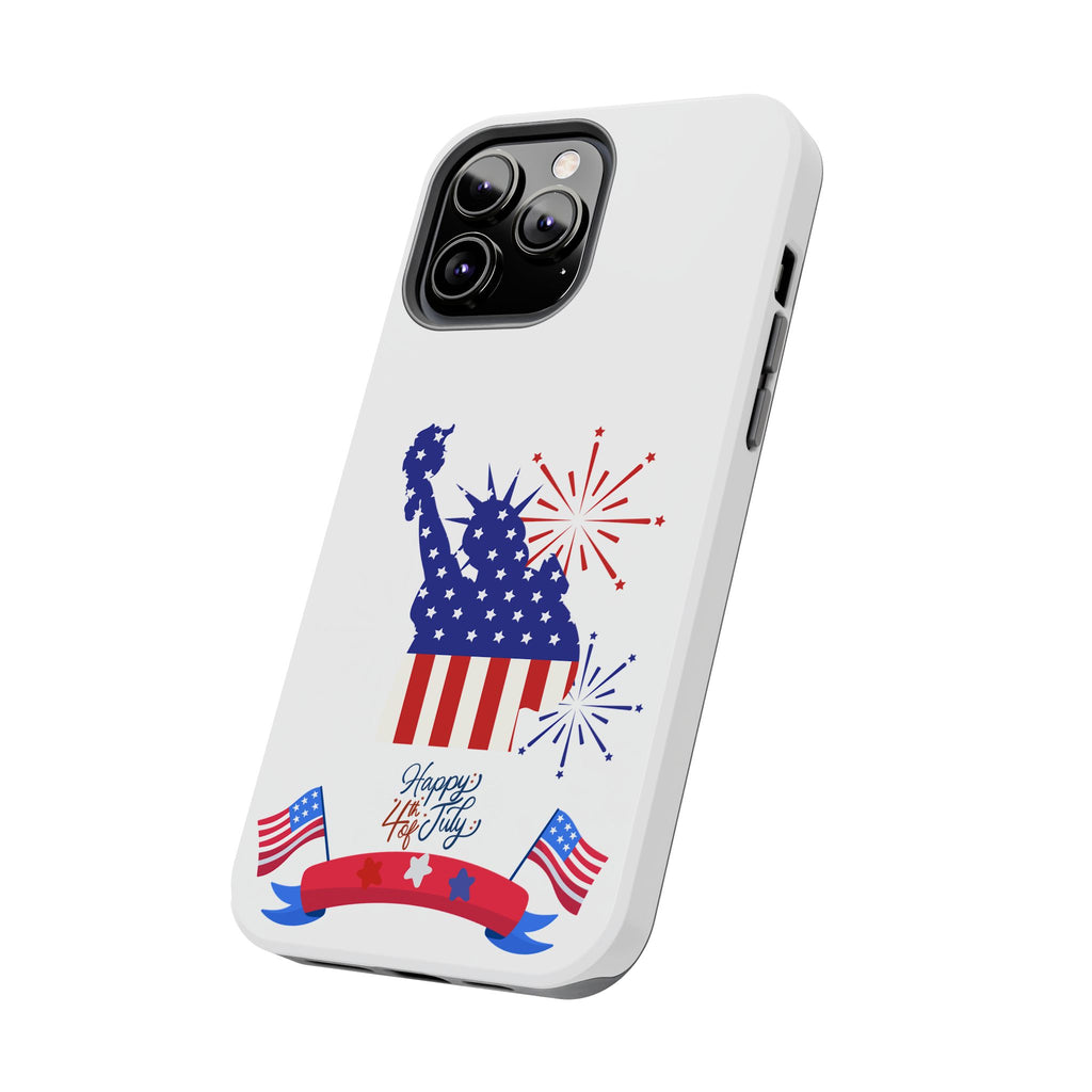 4th of July Tough Phone Case — Statue of Liberty USA Flag Design