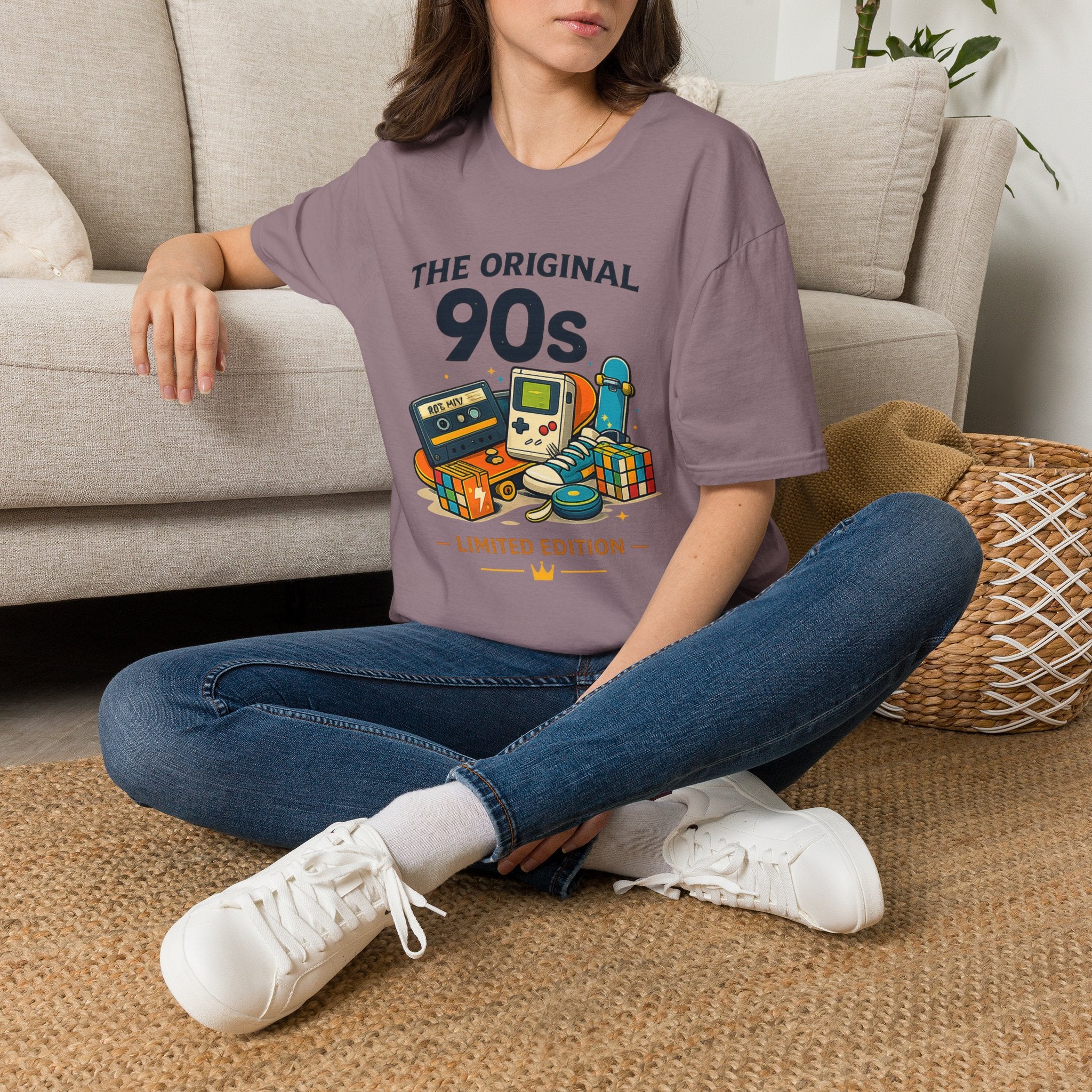 90s Retro Tee — "The Original 90s" Vintage Gaming & Nostalgia Graphic T-Shirt