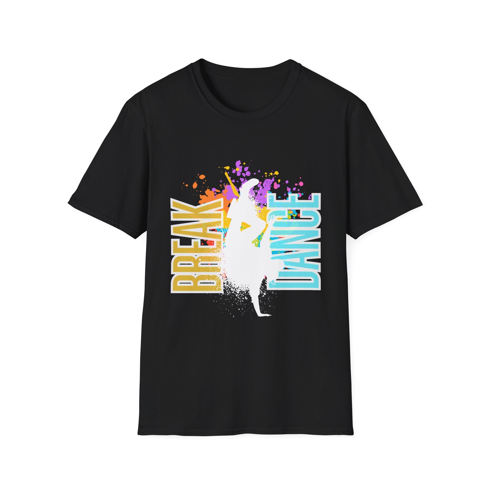 Break Dance T-Shirt – Colorful Splatter B-Boy/B-Girl Street Dance Tee