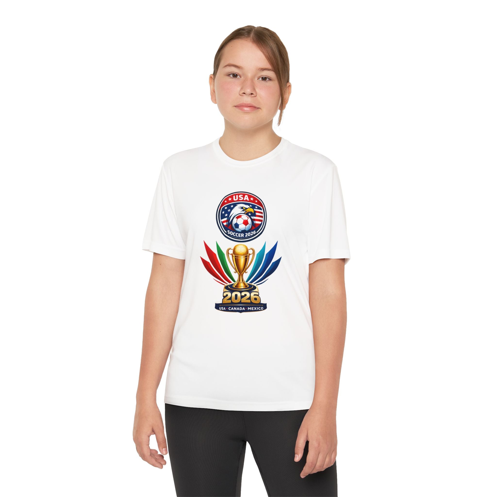 Youth Soccer Champion Tee – 2026 USA Canada Trophy Design