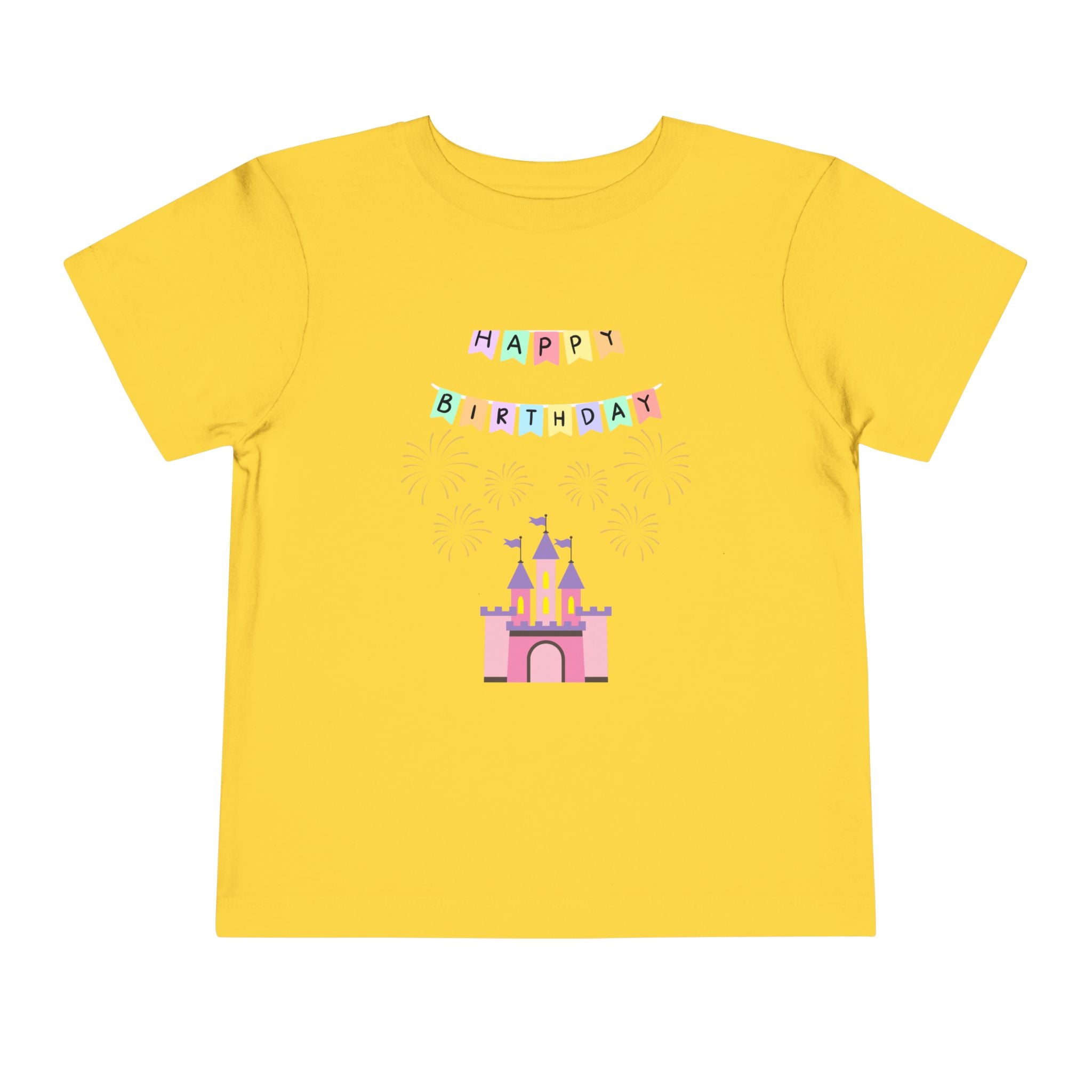 Toddler Birthday Castle Tee — "Happy Birthday" Princess Shirt