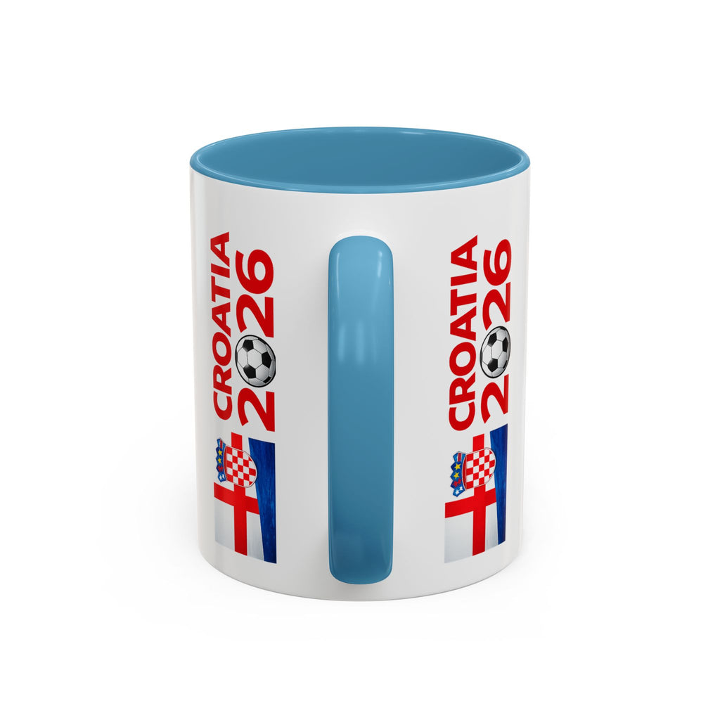 Croatia 2026 Soccer Fan Coffee Mug — Flags & Trophy Cup Design