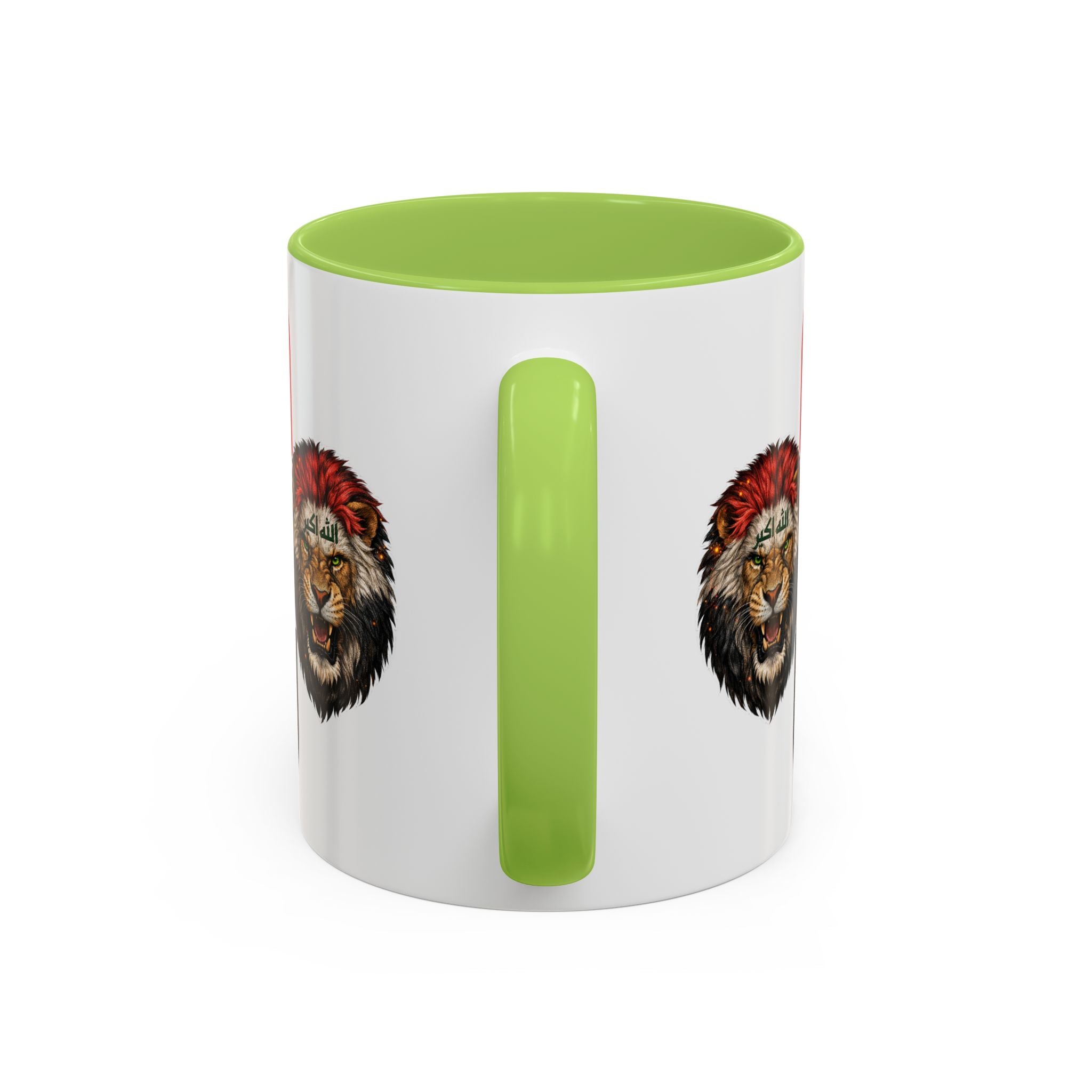 Iraq Flag Accent Coffee Mug with Lion Emblem – Patriotic Iraqi 11/15oz Mug